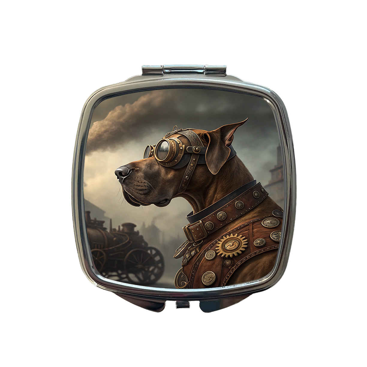 Great Dane Dog Steampunk Small Travel Purse Handbag Pocket Makeup Compact Mirror