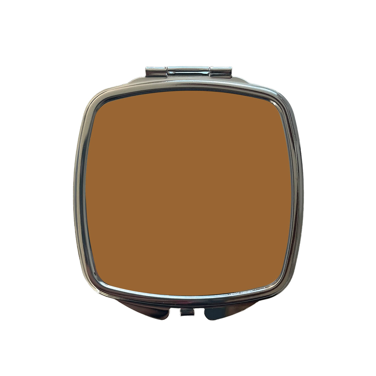 It's Just a Solid Brown Color Small Travel Purse Handbag Pocket Makeup Compact Mirror