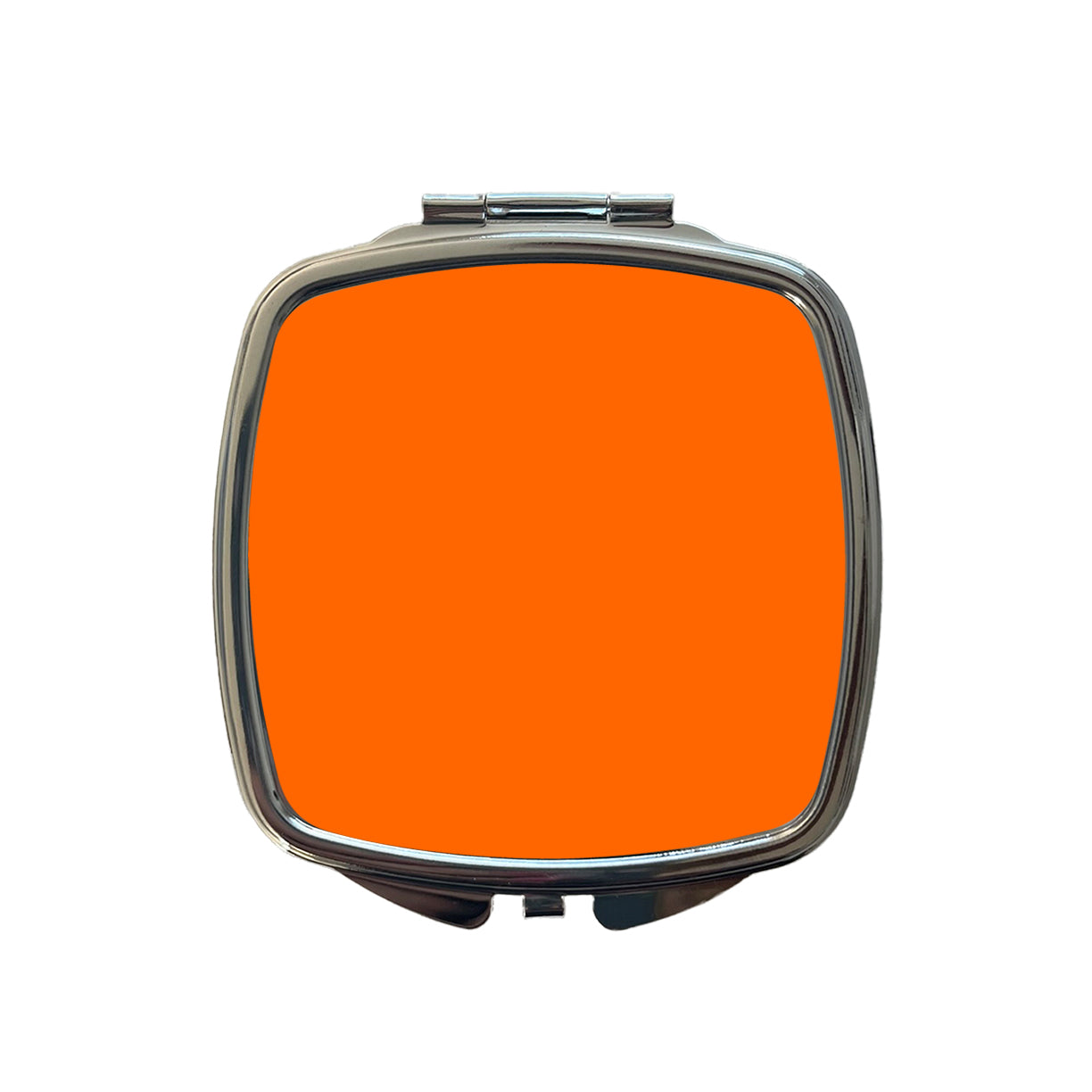 It's Just a Solid Orange Color Small Travel Purse Handbag Pocket Makeup Compact Mirror