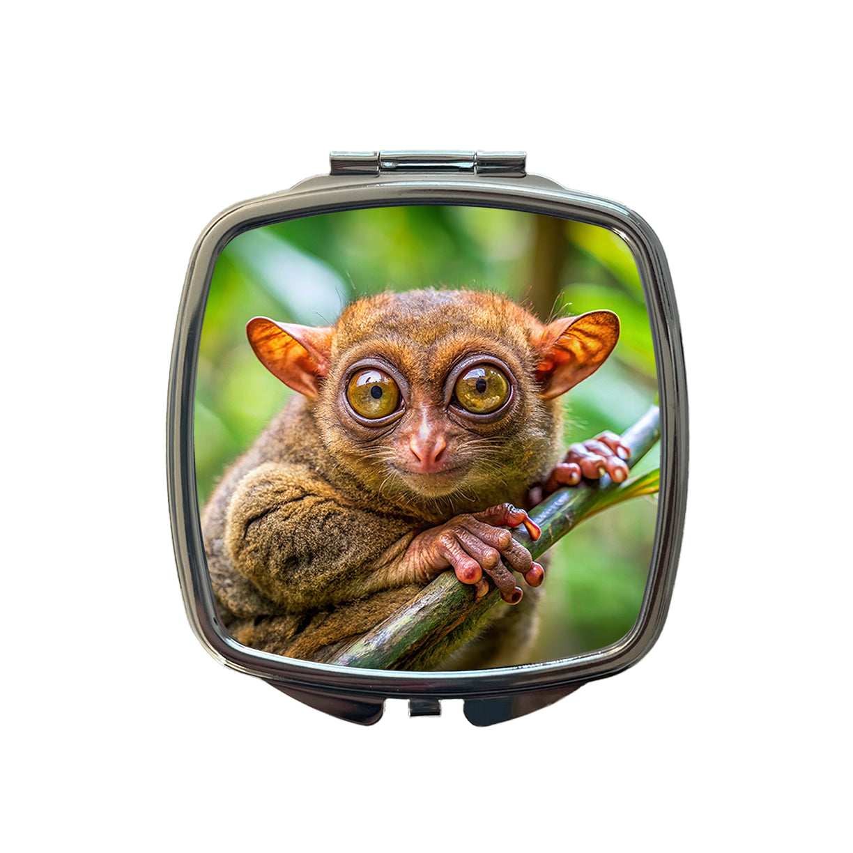Tarsier Photograph Small Travel Purse Handbag Pocket Makeup Compact Mirror