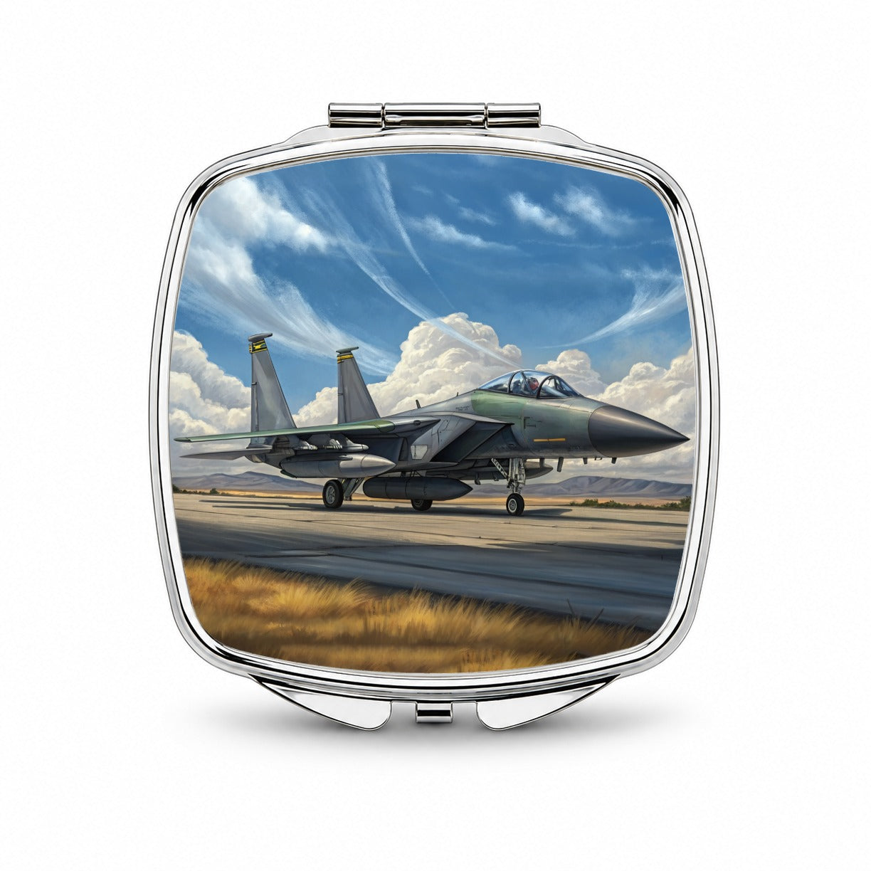F-15e Strike Eagle United States Air Force Multirole Fighter Plane Small Travel Purse Handbag Pocket Makeup Compact Mirror