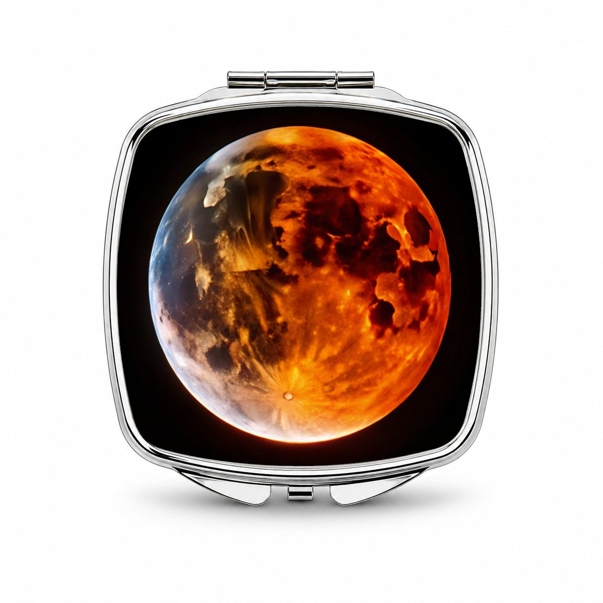 Lunar Eclipse Small Travel Purse Handbag Pocket Makeup Compact Mirror