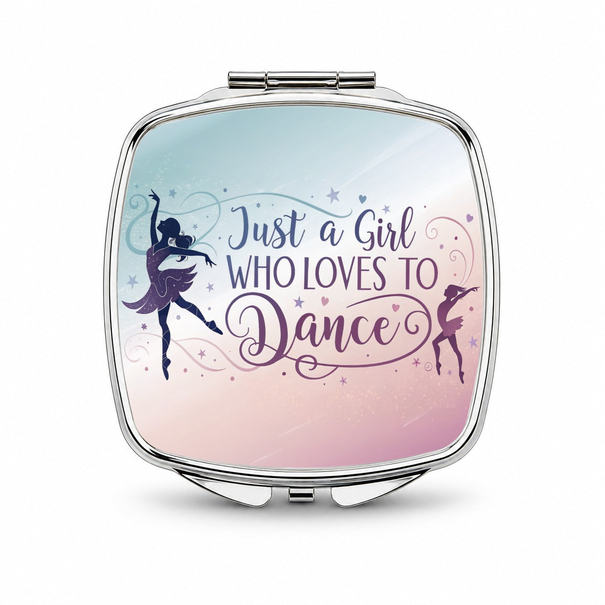 Just A Girl Who Loves To Dance Cute Small Travel Purse Handbag Pocket Makeup Compact Mirror
