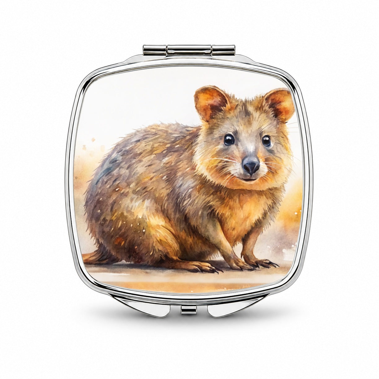 Quokka Watercolor Small Travel Purse Handbag Pocket Makeup Compact Mirror