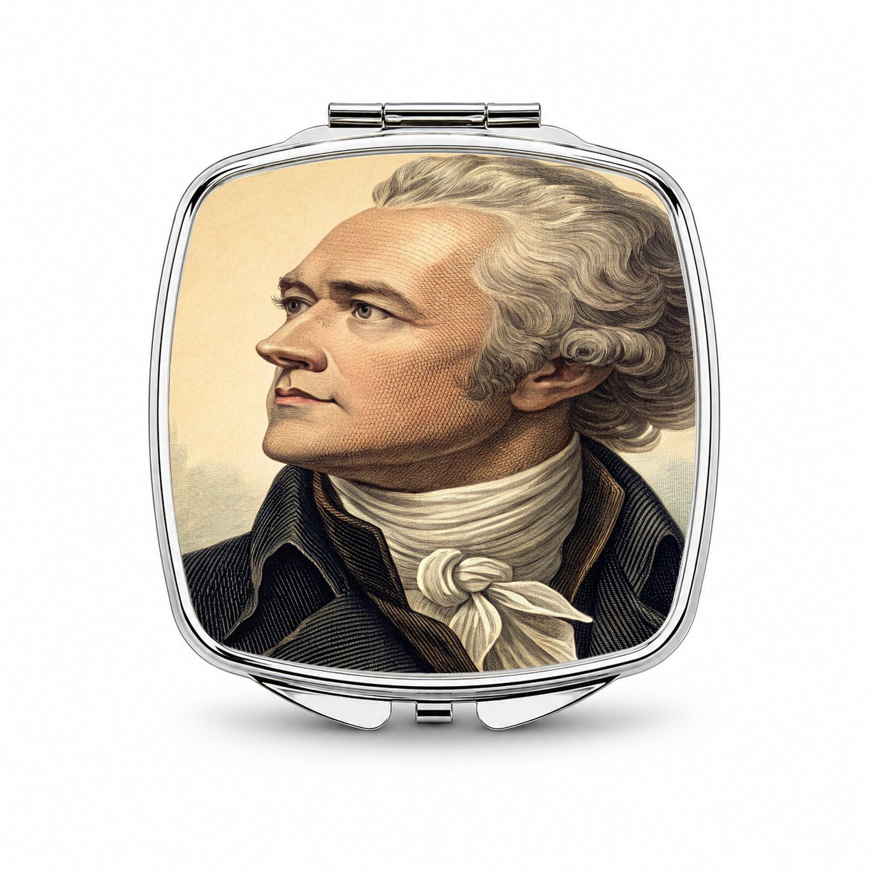 Alexander Hamilton Patriot Art Small Travel Purse Handbag Pocket Makeup Compact Mirror