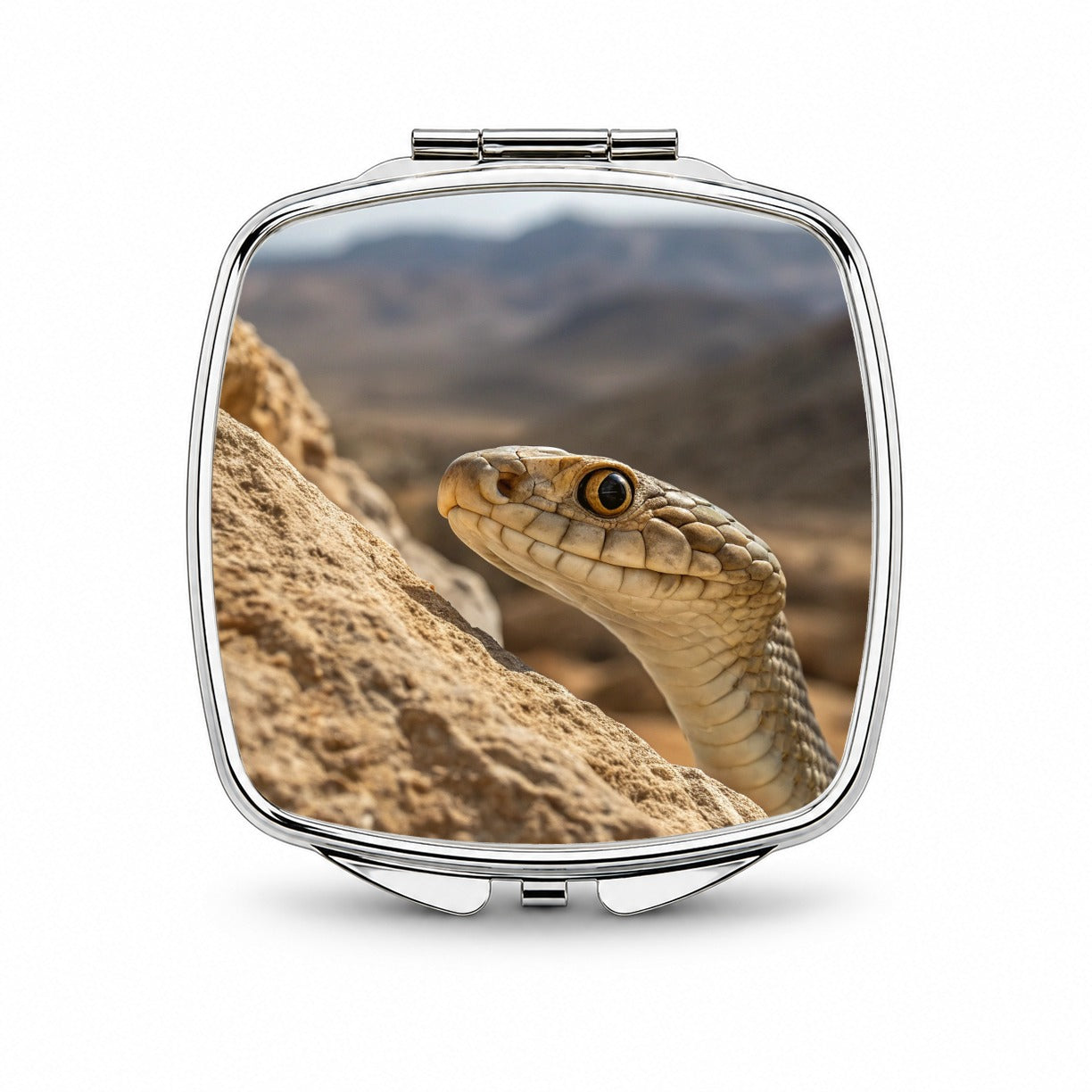 Asp Snake Wildlife Nature Small Travel Purse Handbag Pocket Makeup Compact Mirror