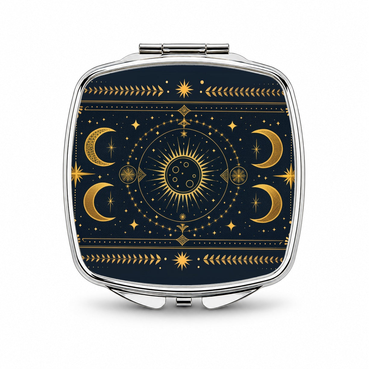 Celestial Mystical Tarot Art Small Travel Purse Handbag Pocket Makeup Compact Mirror