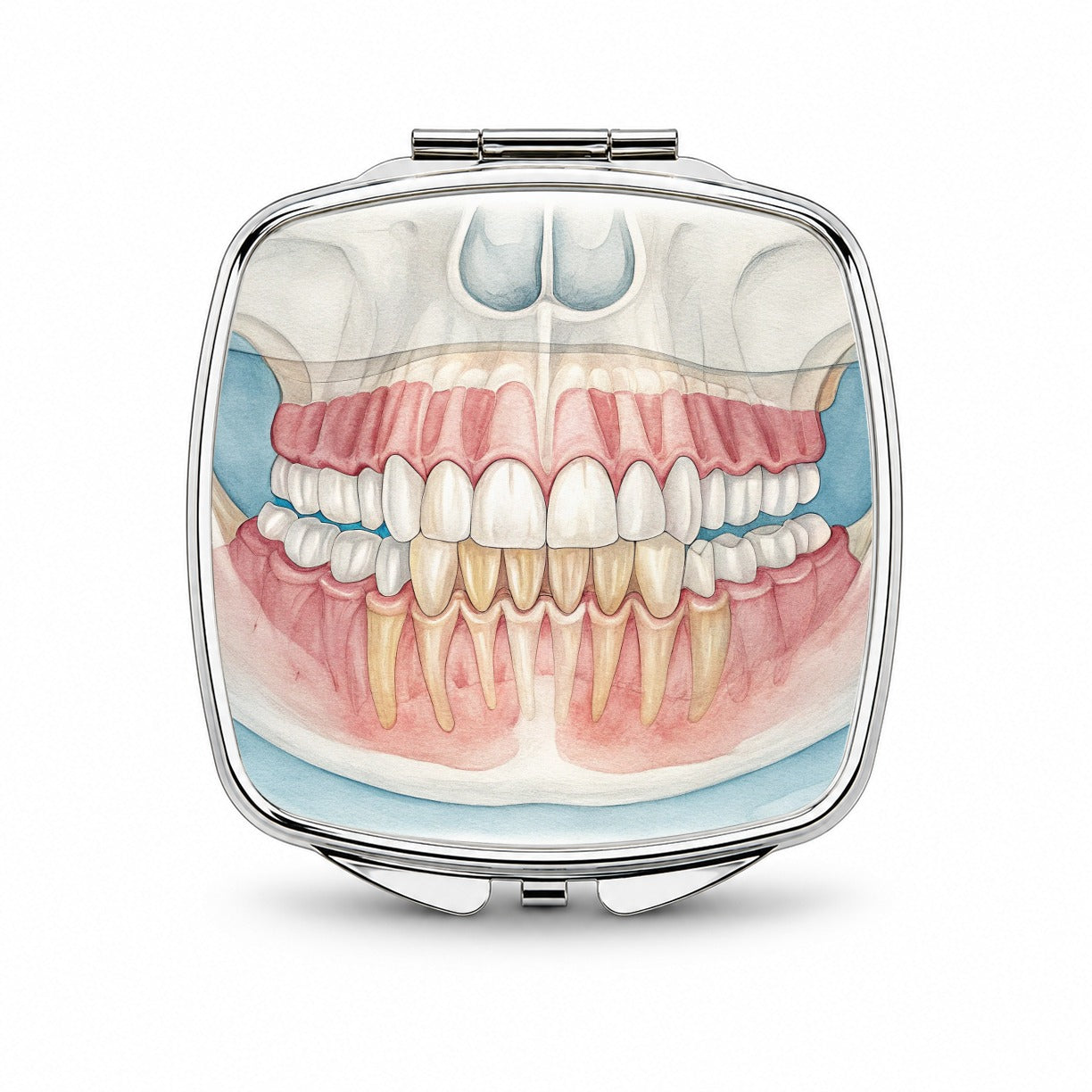 Dental X-Ray Teeth Dentist Small Travel Purse Handbag Pocket Makeup Compact Mirror