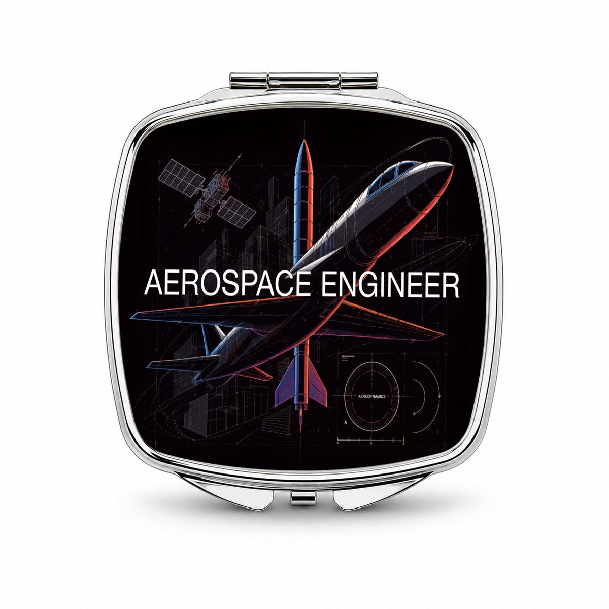 Aerospace Engineer Small Travel Purse Handbag Pocket Makeup Compact Mirror