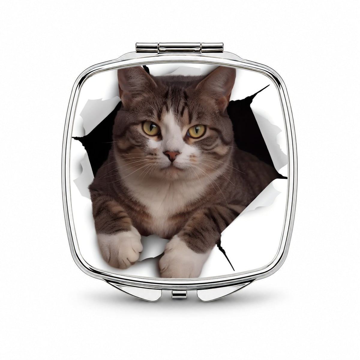 American Shorthaired Cat Breakout Small Travel Purse Handbag Pocket Makeup Compact Mirror