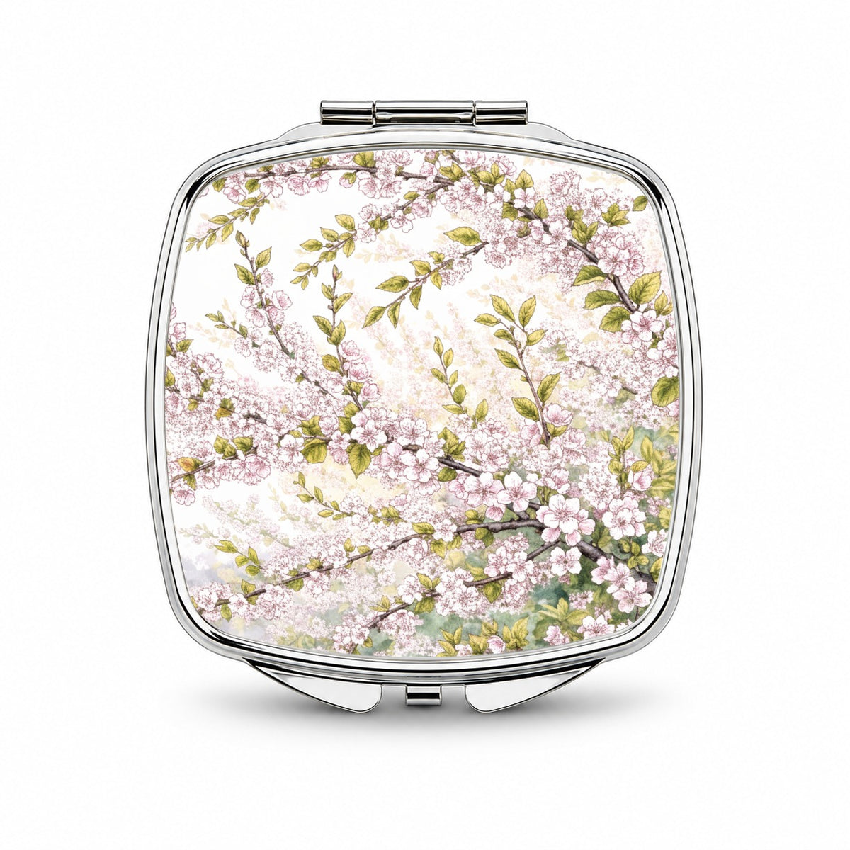 Apple Blossom Branches Small Travel Purse Handbag Pocket Makeup Compact Mirror
