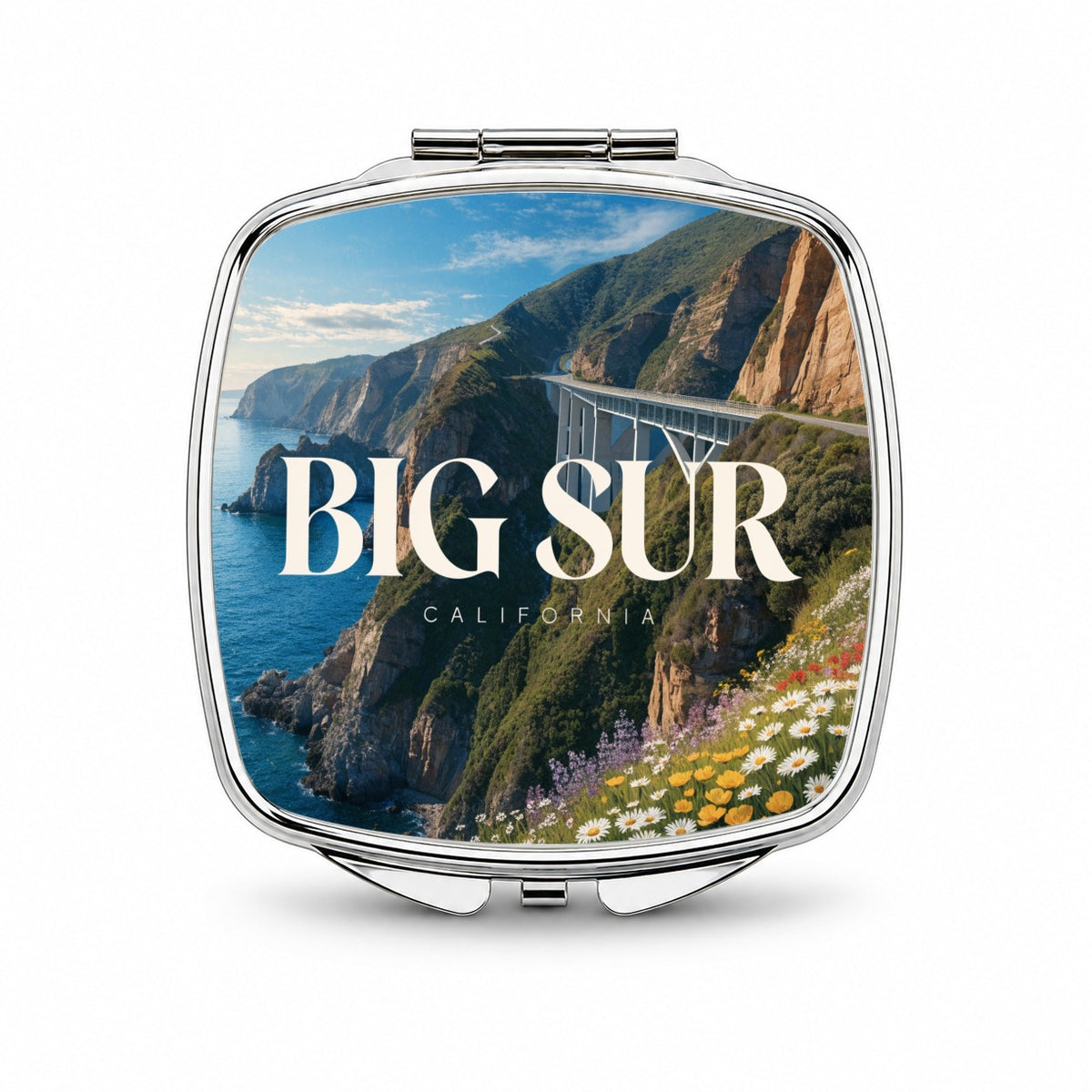 Big Sur California Travel Small Travel Purse Handbag Pocket Makeup Compact Mirror