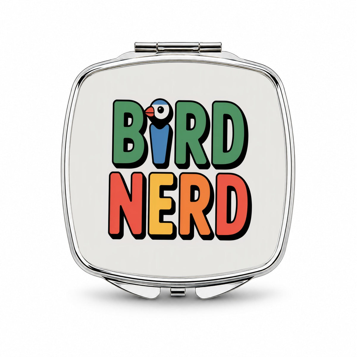 Bird Nerd Birding Watching Funny Small Travel Purse Handbag Pocket Makeup Compact Mirror
