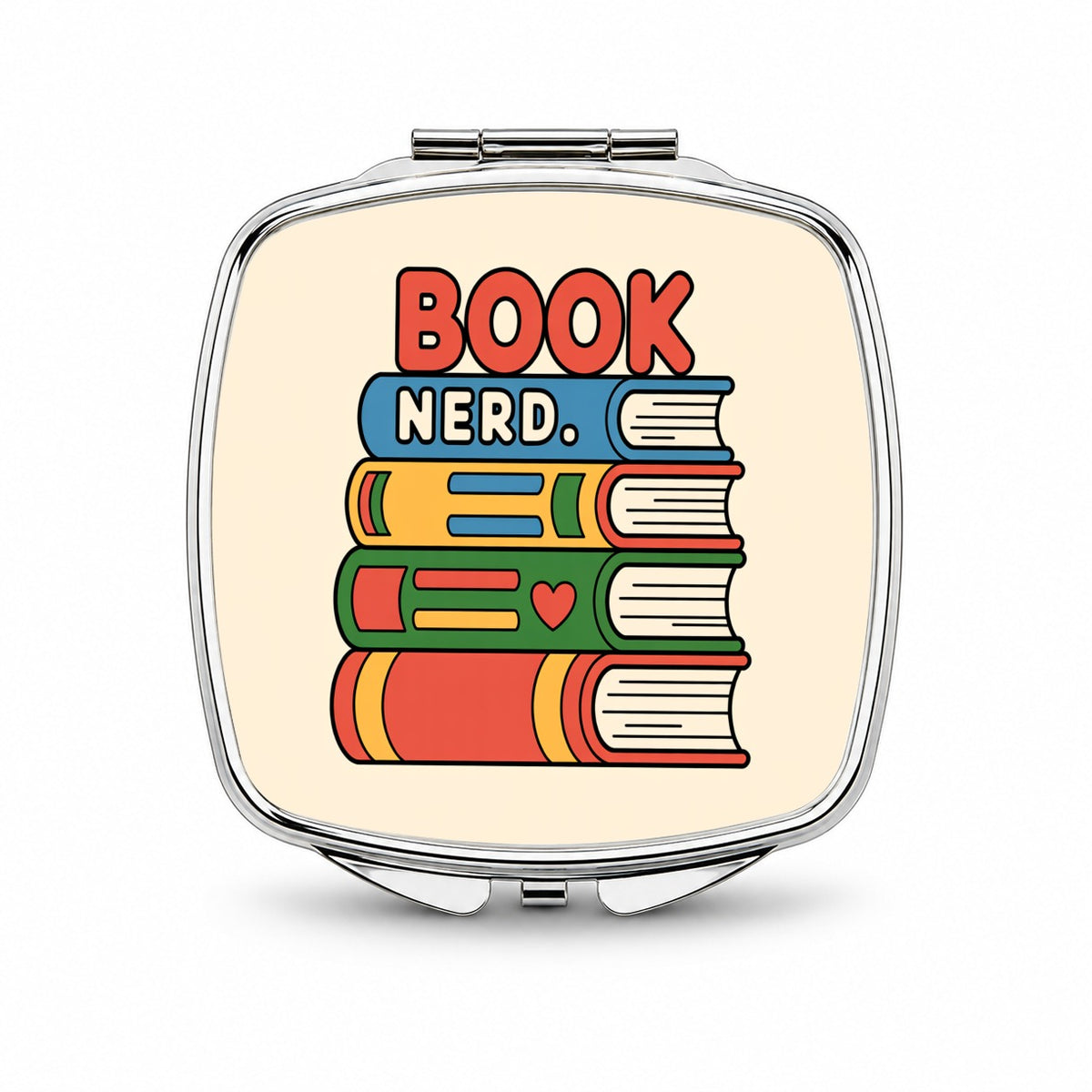 Book Nerd Reader Cute Funny Small Travel Purse Handbag Pocket Makeup Compact Mirror