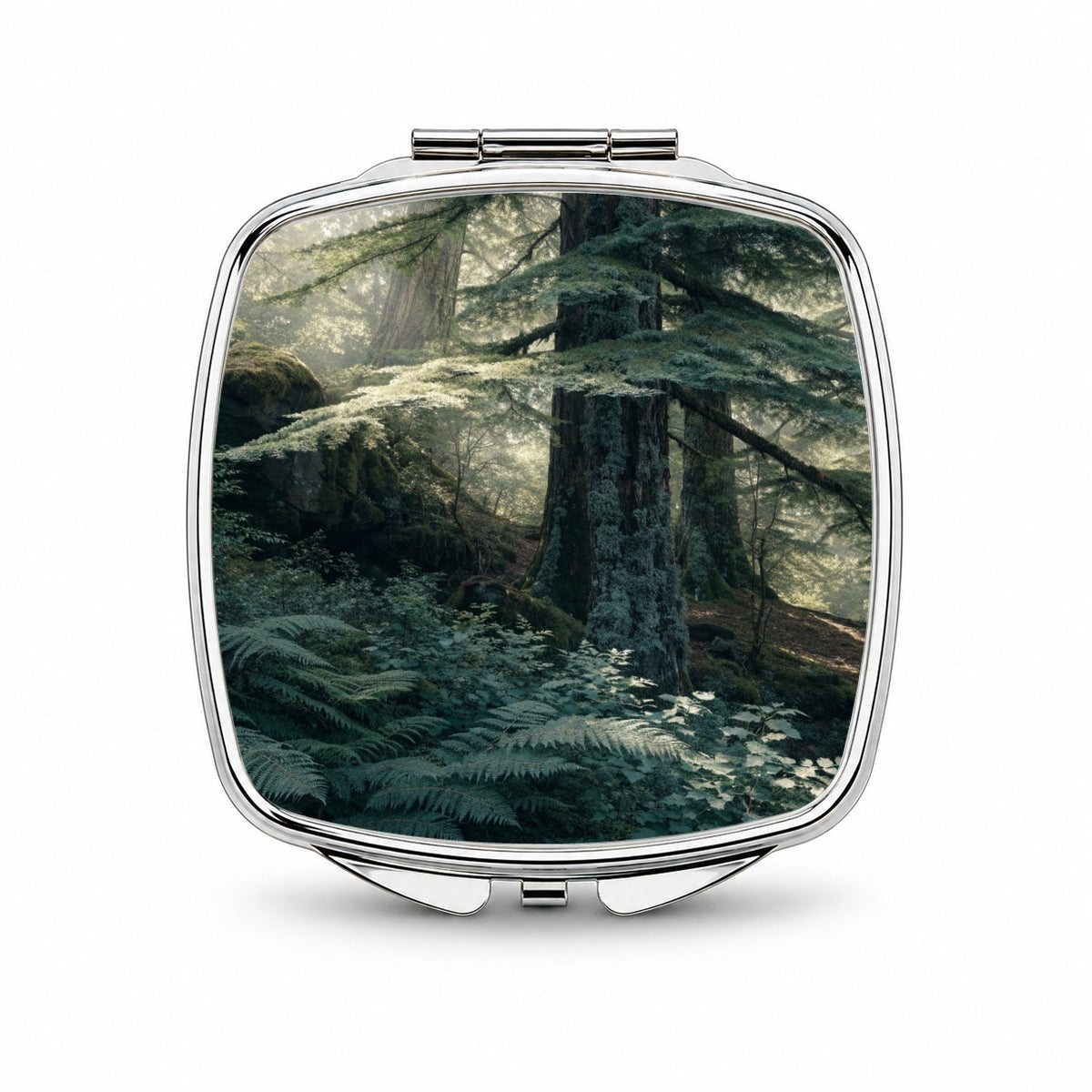 Cedar Woodland Forest Small Travel Purse Handbag Pocket Makeup Compact Mirror