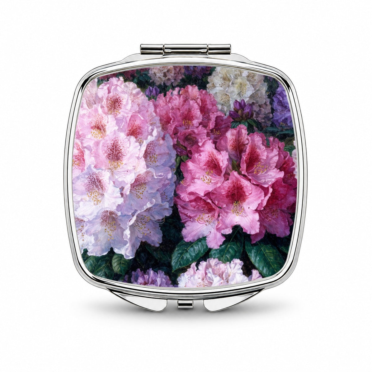 Colorful Rhododendron Garden Small Travel Purse Handbag Pocket Makeup Compact Mirror