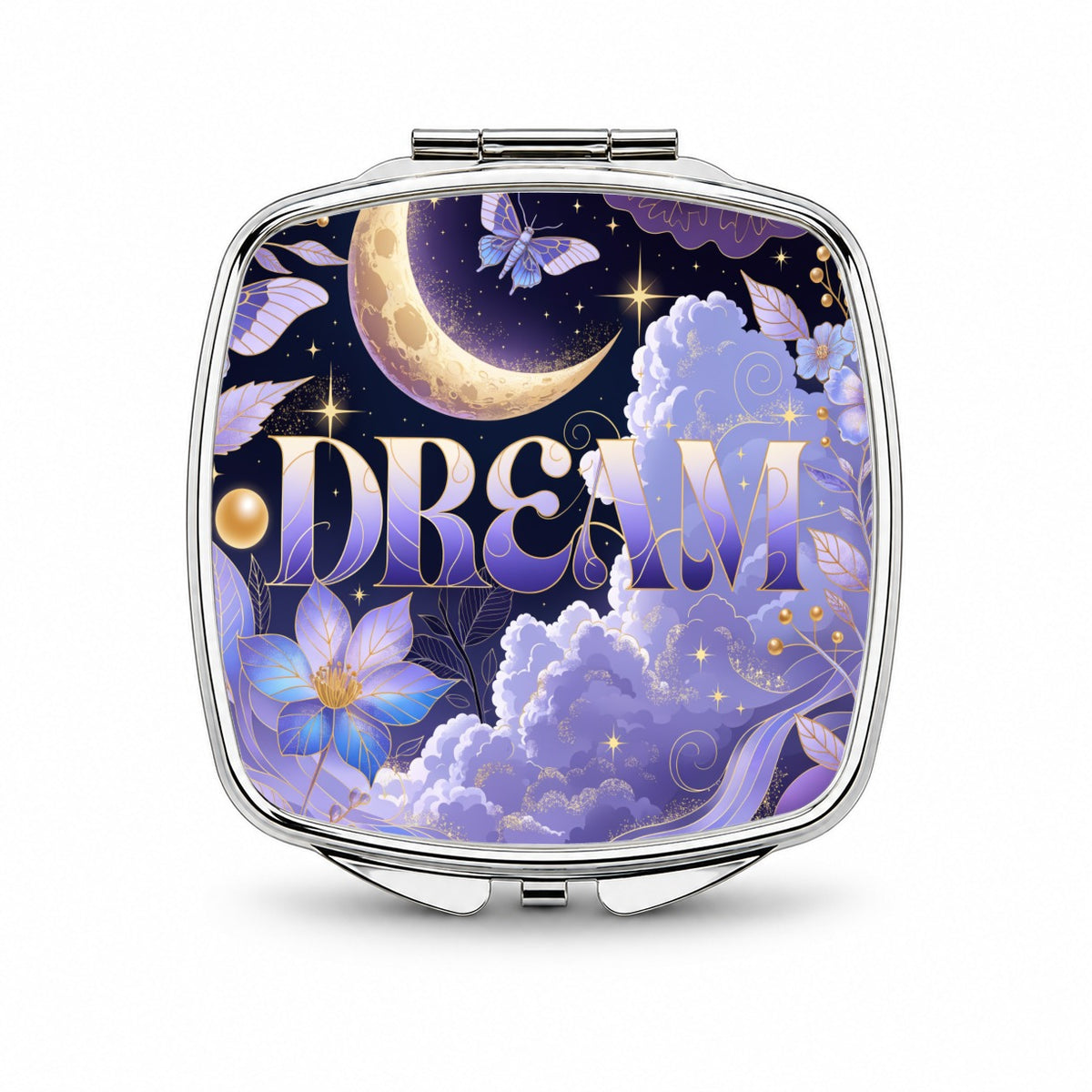 Dream Moon Sky Dreamer Small Travel Purse Handbag Pocket Makeup Compact Mirror