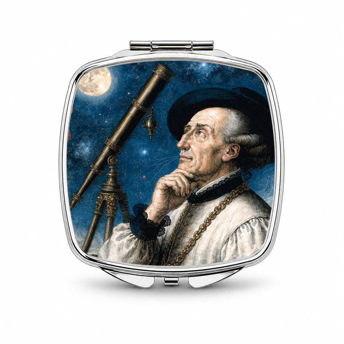 Galileo Galilei Astronomer Small Travel Purse Handbag Pocket Makeup Compact Mirror