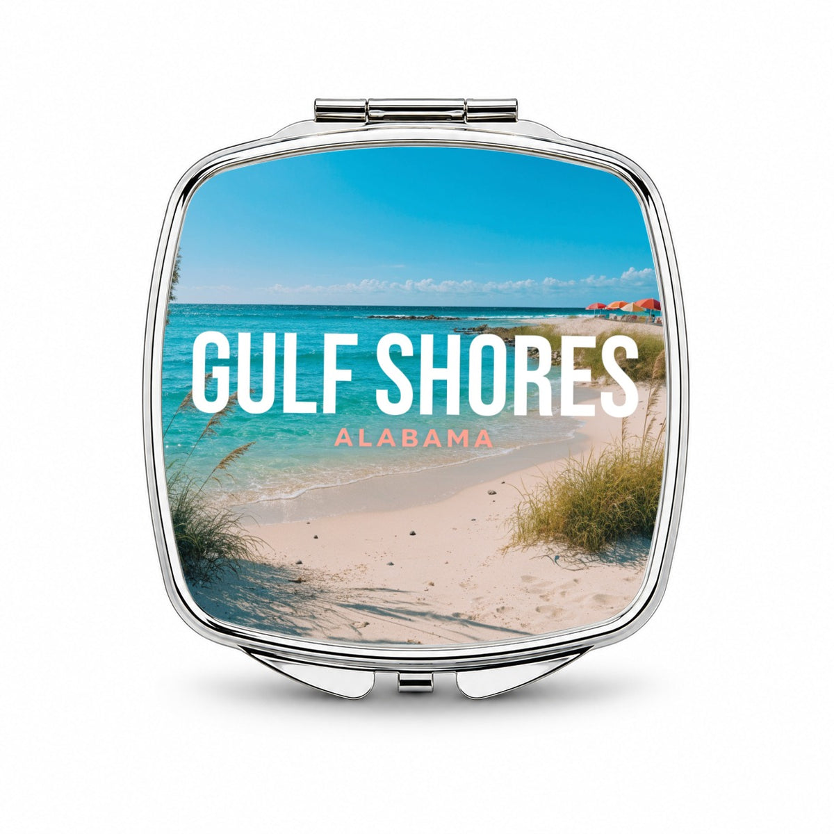 Gulf Shores Alabama Travel Small Travel Purse Handbag Pocket Makeup Compact Mirror