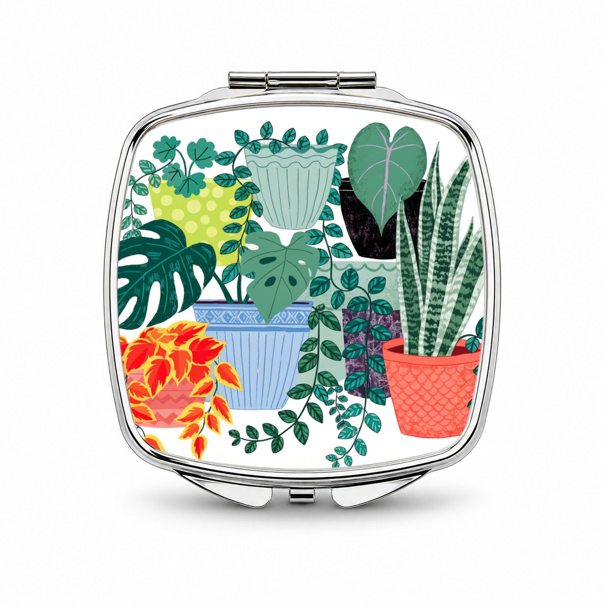 Houseplant Plant Lover Small Travel Purse Handbag Pocket Makeup Compact Mirror