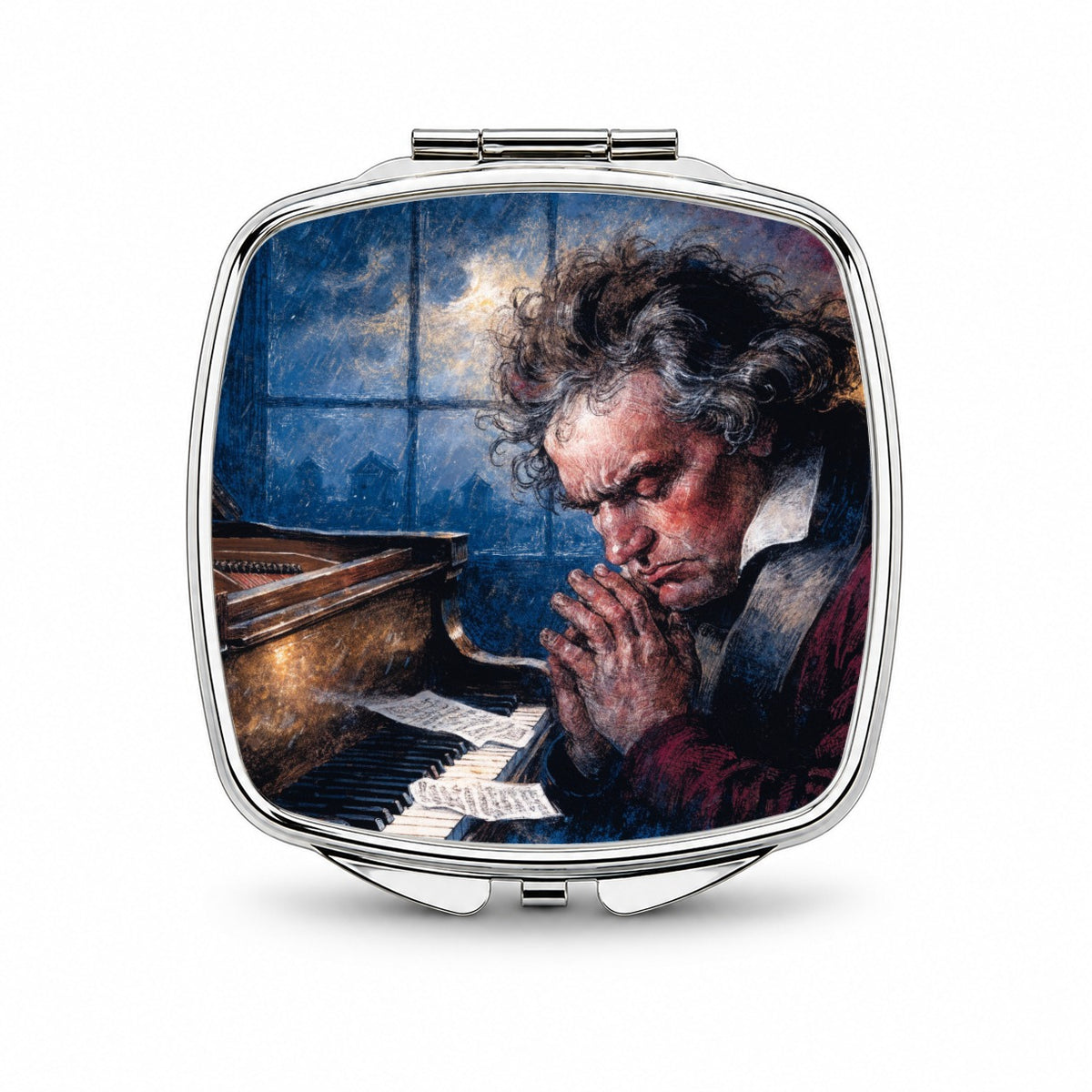 Ludwig Van Beethoven Composer Small Travel Purse Handbag Pocket Makeup Compact Mirror