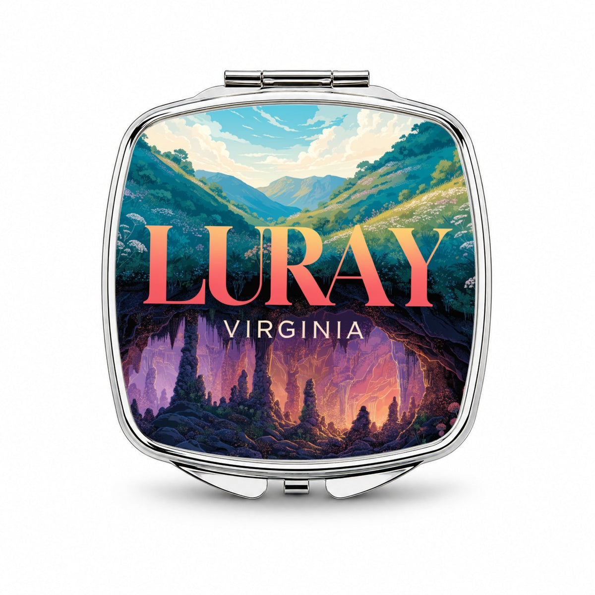 Luray Virginia Travel Small Travel Purse Handbag Pocket Makeup Compact Mirror