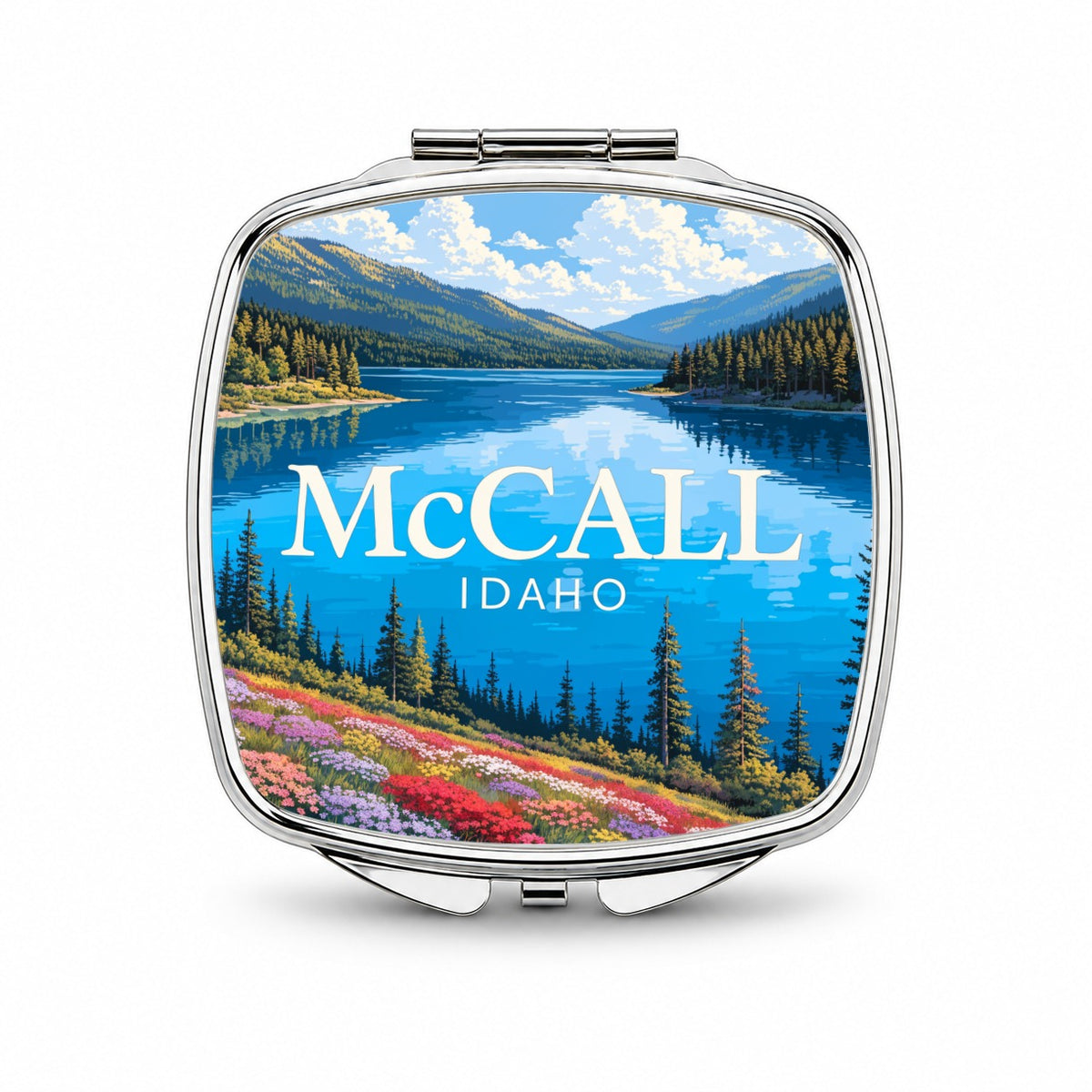 McCall Idaho Travel Small Travel Purse Handbag Pocket Makeup Compact Mirror