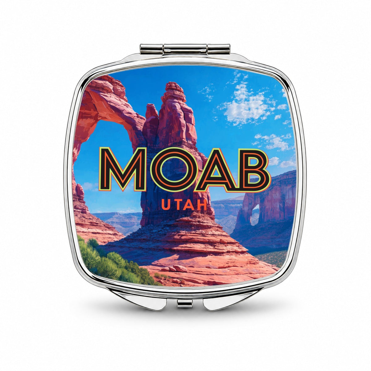 Moab Utah Travel Small Travel Purse Handbag Pocket Makeup Compact Mirror