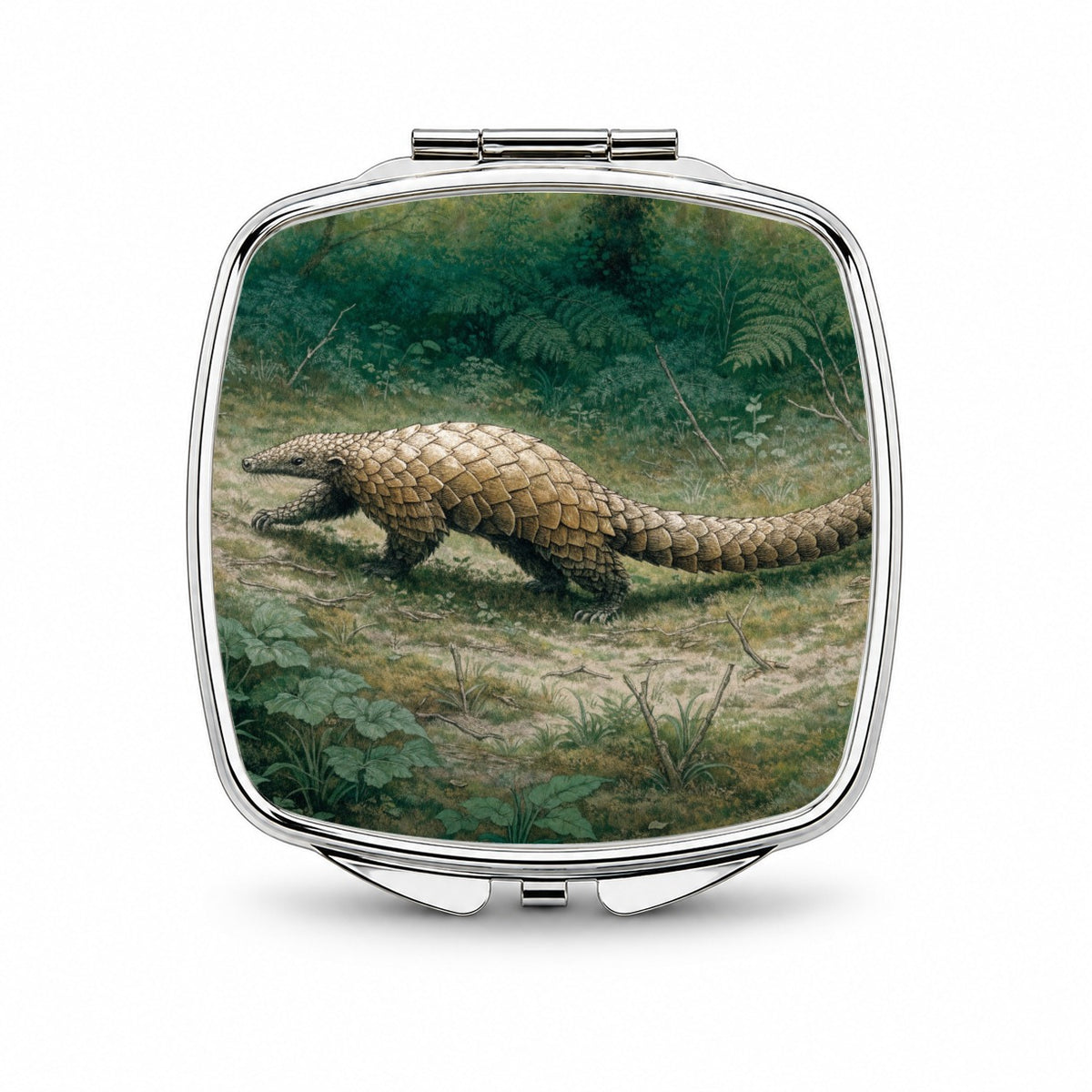 Pangolin Walking Small Travel Purse Handbag Pocket Makeup Compact Mirror
