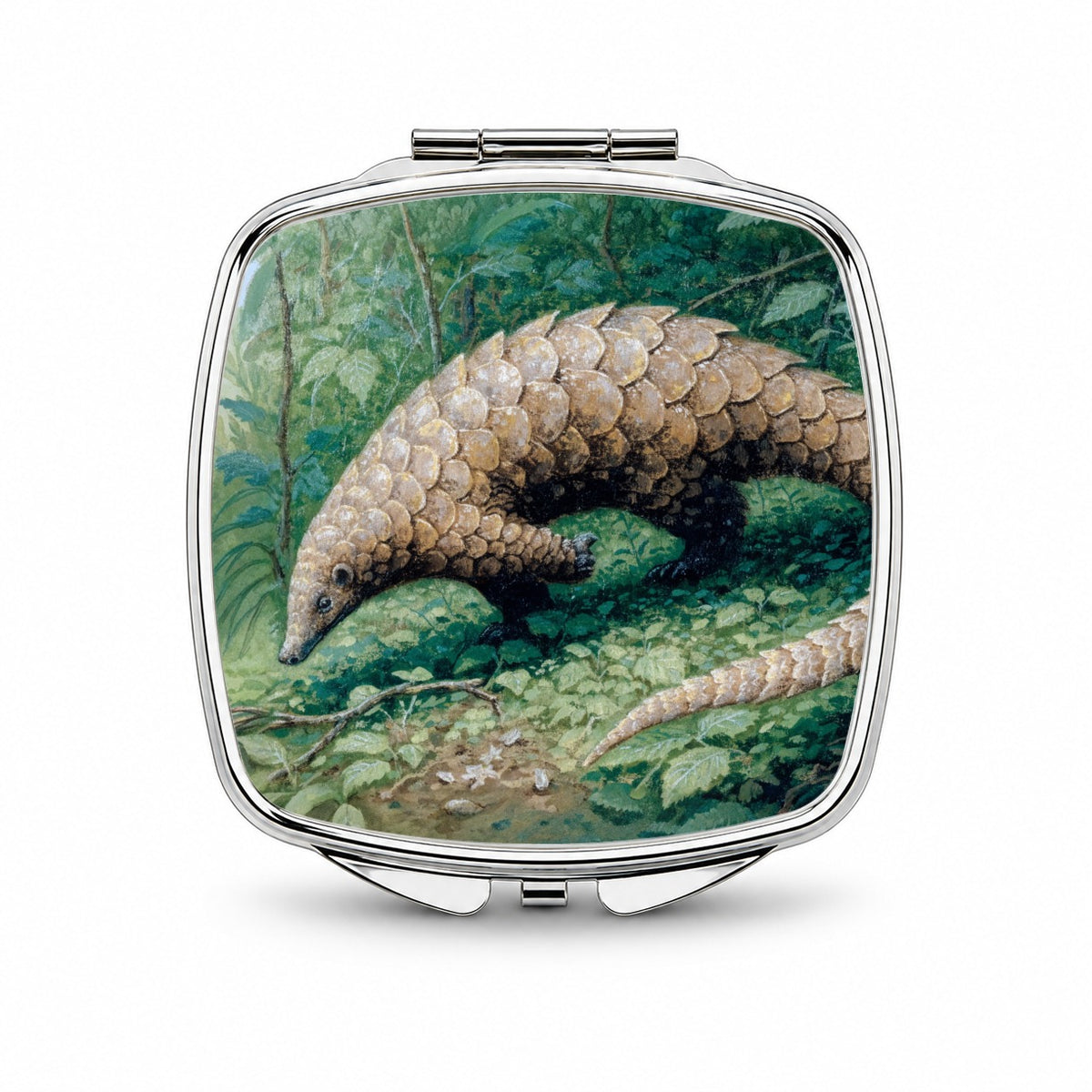 Pangolin Woodland Small Travel Purse Handbag Pocket Makeup Compact Mirror