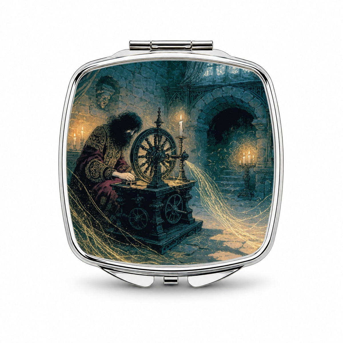Rumpelstiltskin Fairy Tale Small Travel Purse Handbag Pocket Makeup Compact Mirror
