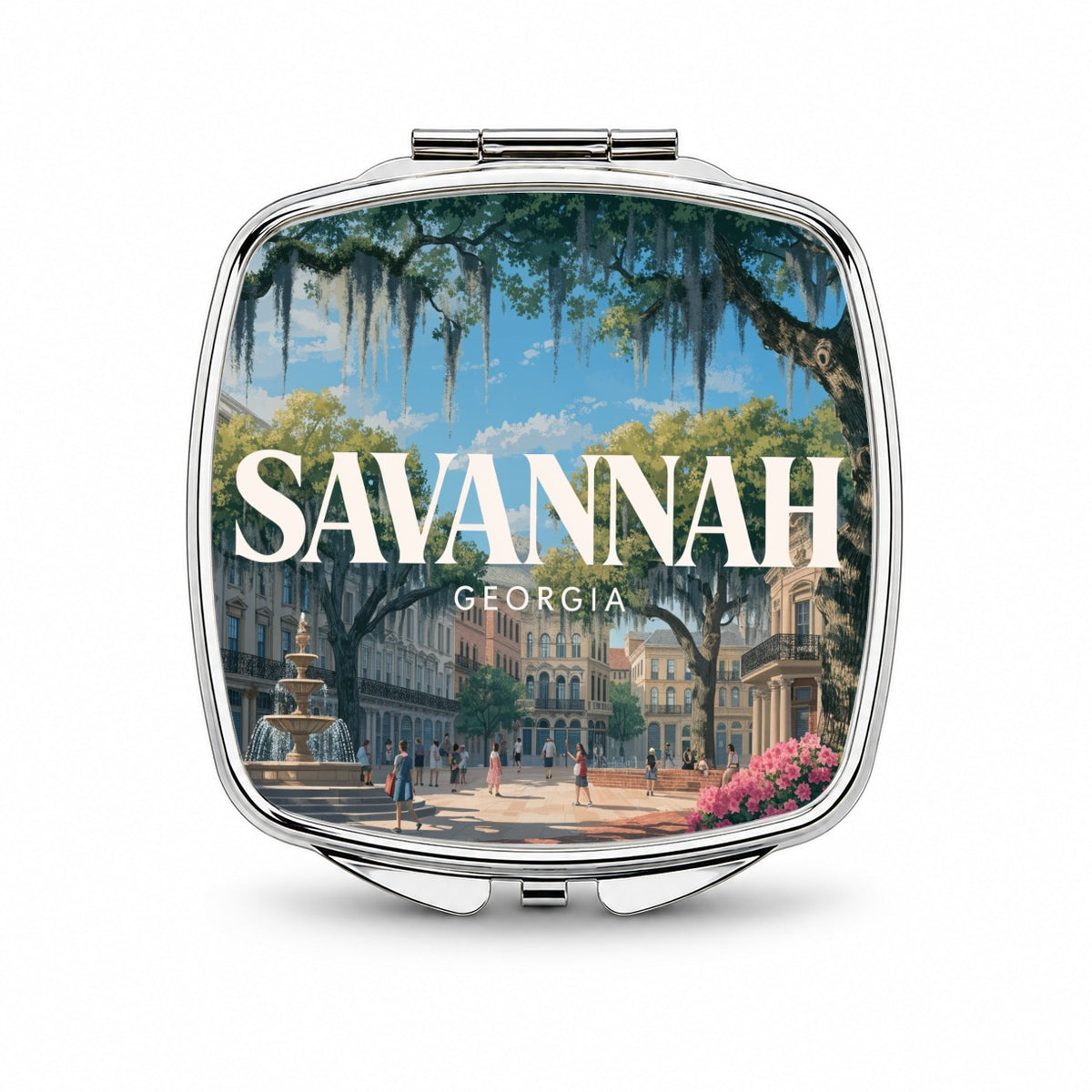 Savannah Georgia Travel Small Travel Purse Handbag Pocket Makeup Compact Mirror