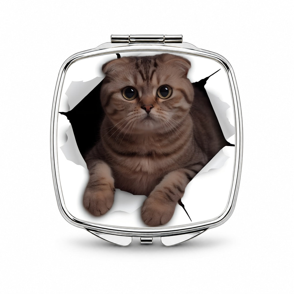 Scottish Fold Breakout Small Travel Purse Handbag Pocket Makeup Compact Mirror