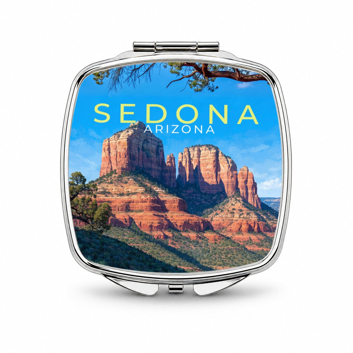 Sedona Arizona Travel Small Travel Purse Handbag Pocket Makeup Compact Mirror