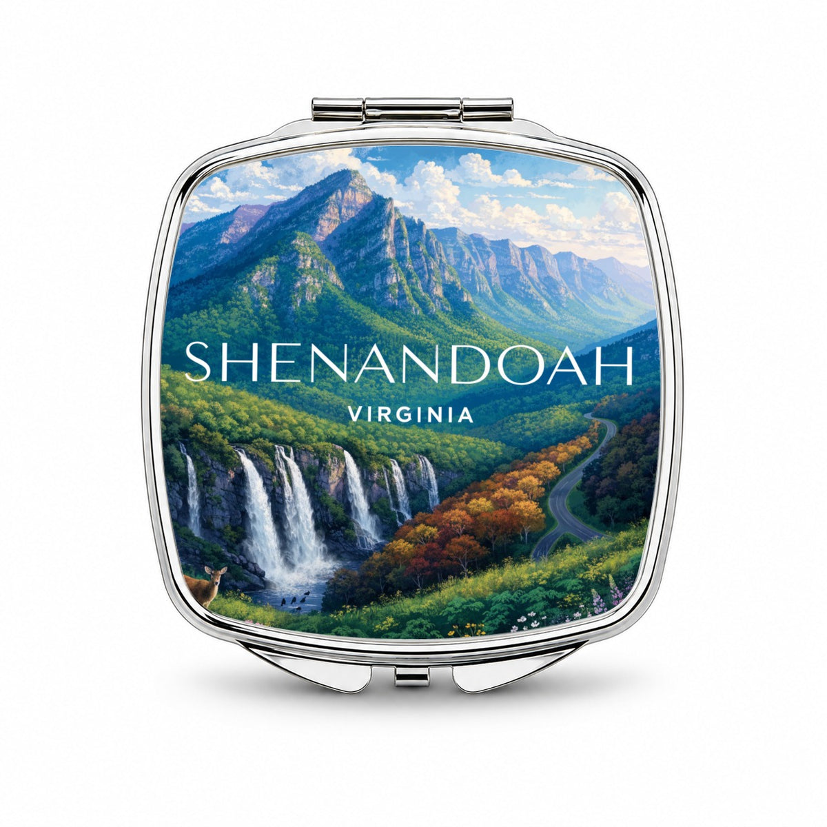 Shenandoah Virginia Travel Small Travel Purse Handbag Pocket Makeup Compact Mirror