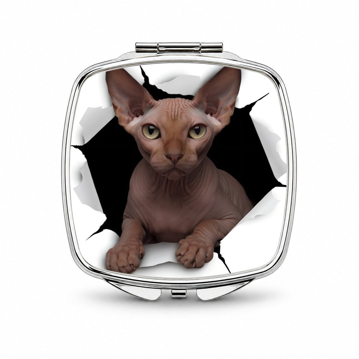 Sphynx Cat Breakout Small Travel Purse Handbag Pocket Makeup Compact Mirror
