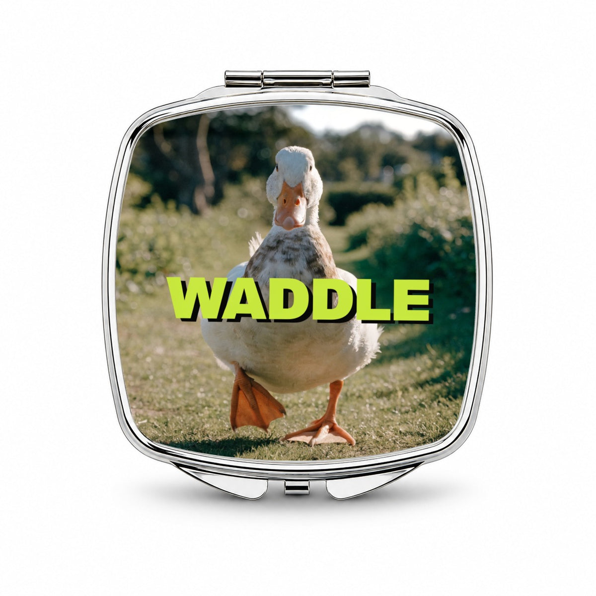 Waddle Duck Funny Small Travel Purse Handbag Pocket Makeup Compact Mirror