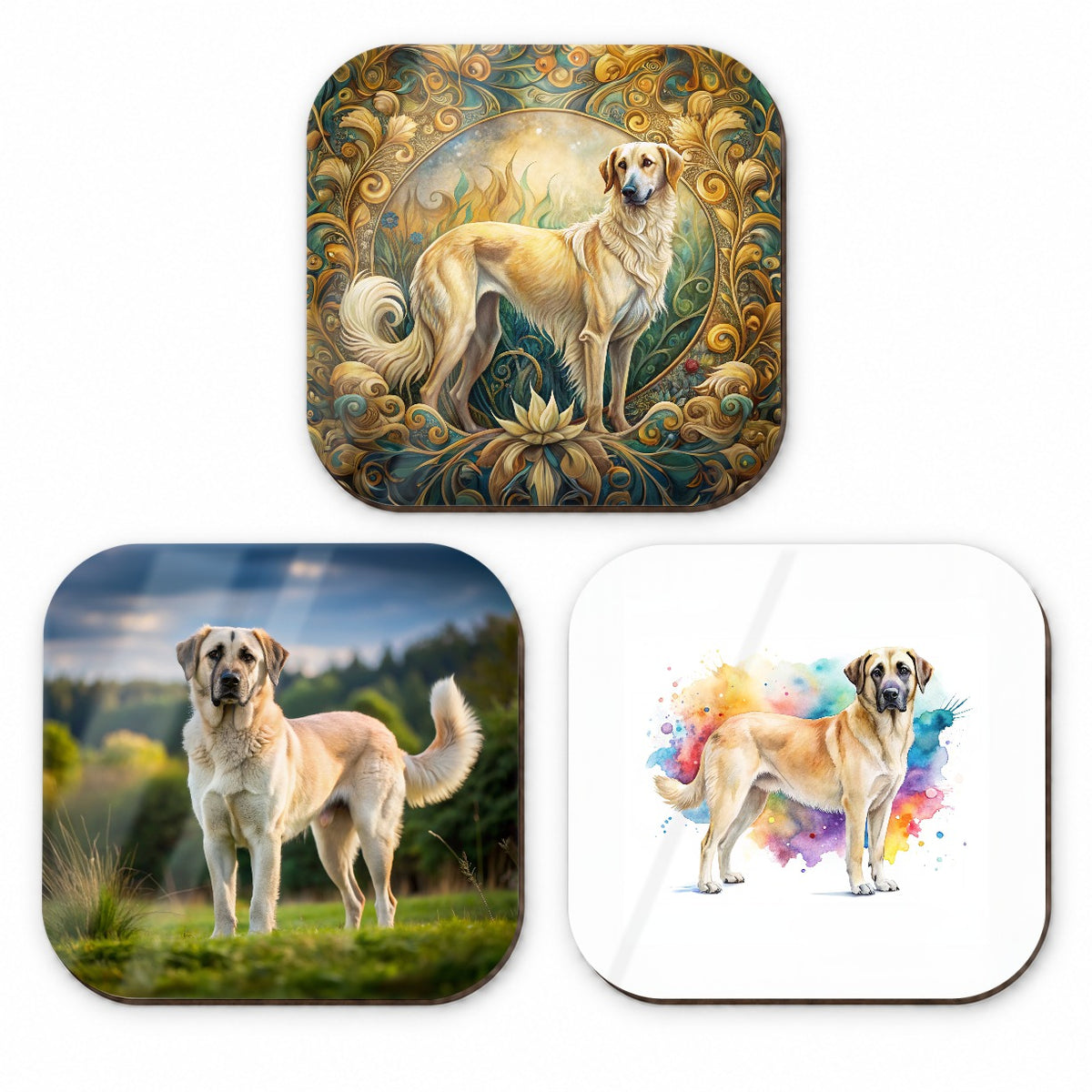 Anatolian Shepherd Dog Modern Photo Art Fridge Magnet Set