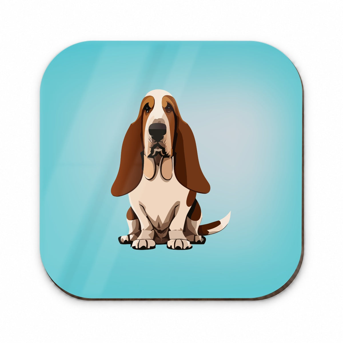 Basset Hound Dog Sitting Fridge Magnet