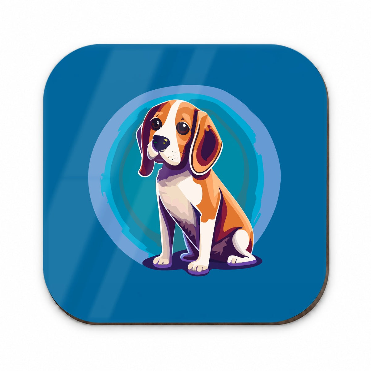 Beagle Dog Sitting Fridge Magnet