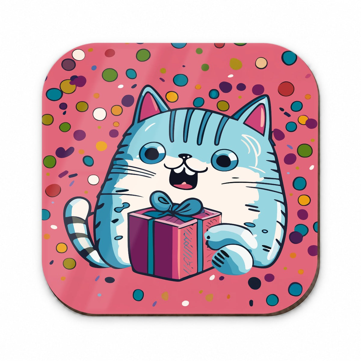Birthday Cat Blue Funny Fridge Magnet