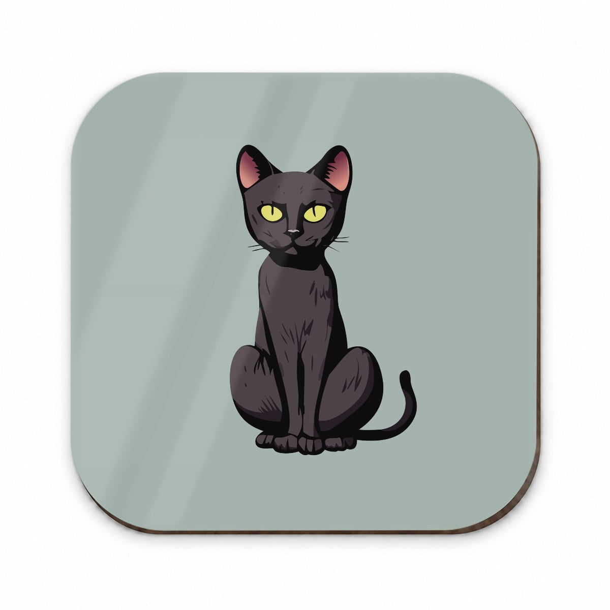 Black Bombay Cat Sitting Fridge Magnet