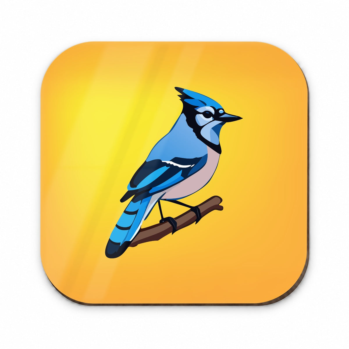 Blue Jay on Branch Fridge Magnet
