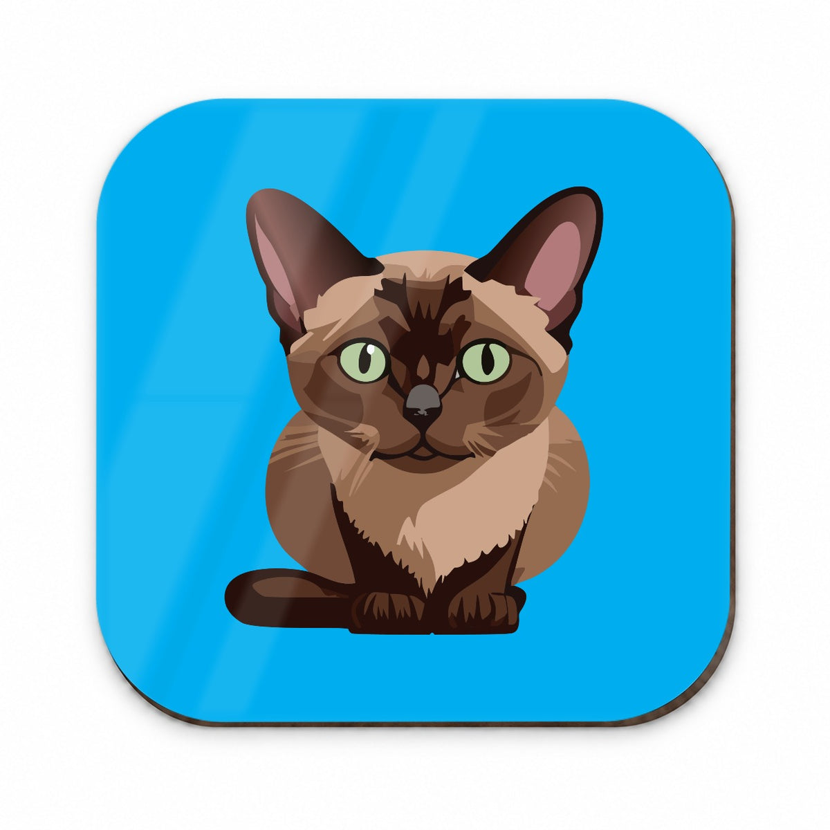 Burmese Cat Crouched Fridge Magnet