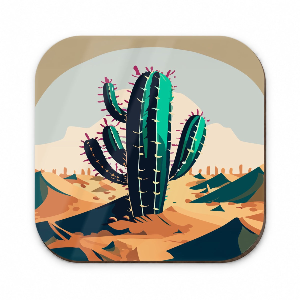 Cactus in the Desert Southwest Fridge Magnet
