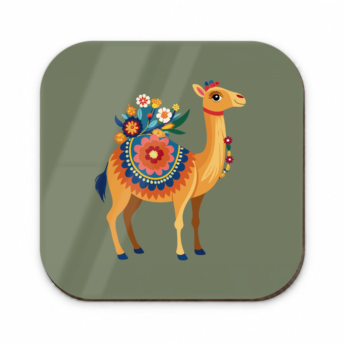 Camel Floral Flowers Fridge Magnet