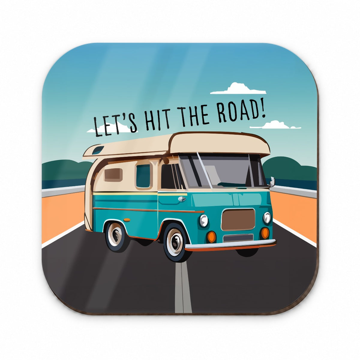 Camper RV Retro Vintage Traveling Hit the Road Camping Fridge Magnet