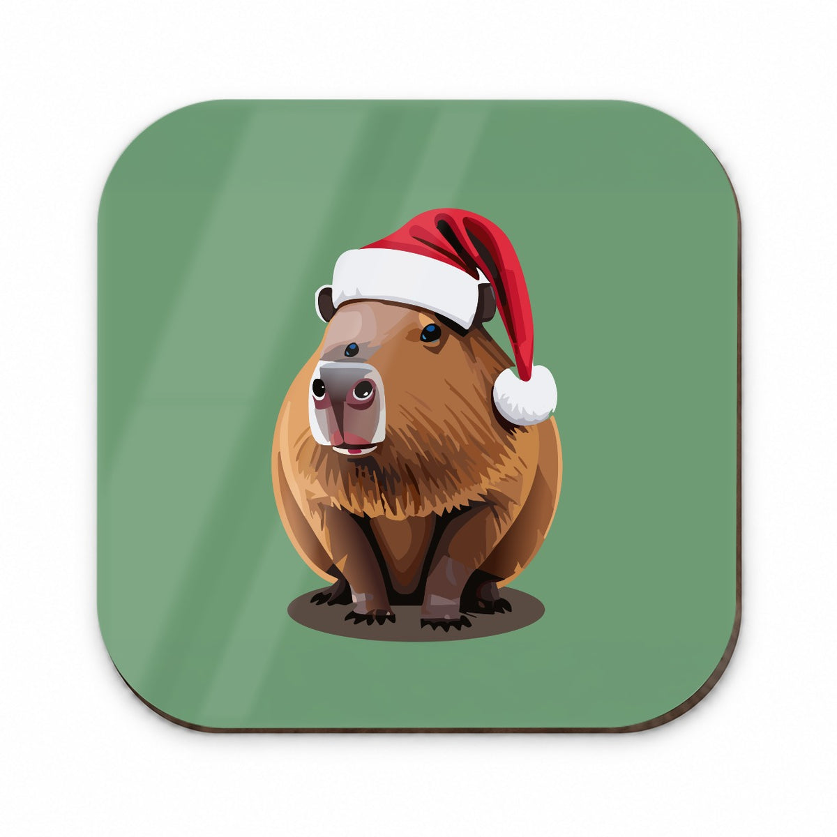 Capybara Santa Hat Christmas Fridge Magnet