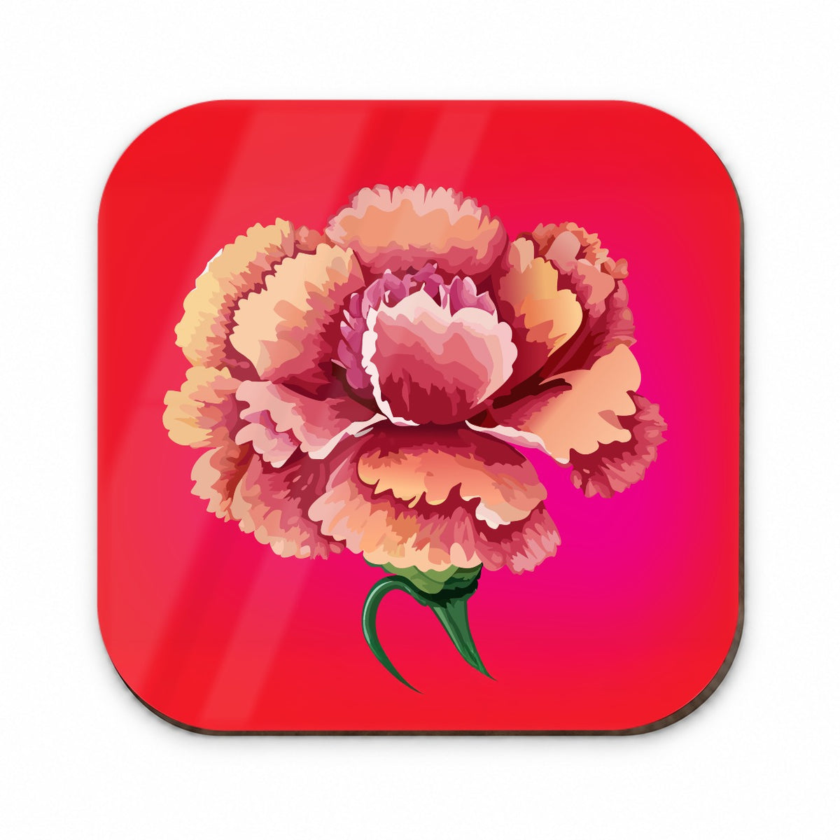 Carnation Flower Watercolor Fridge Magnet