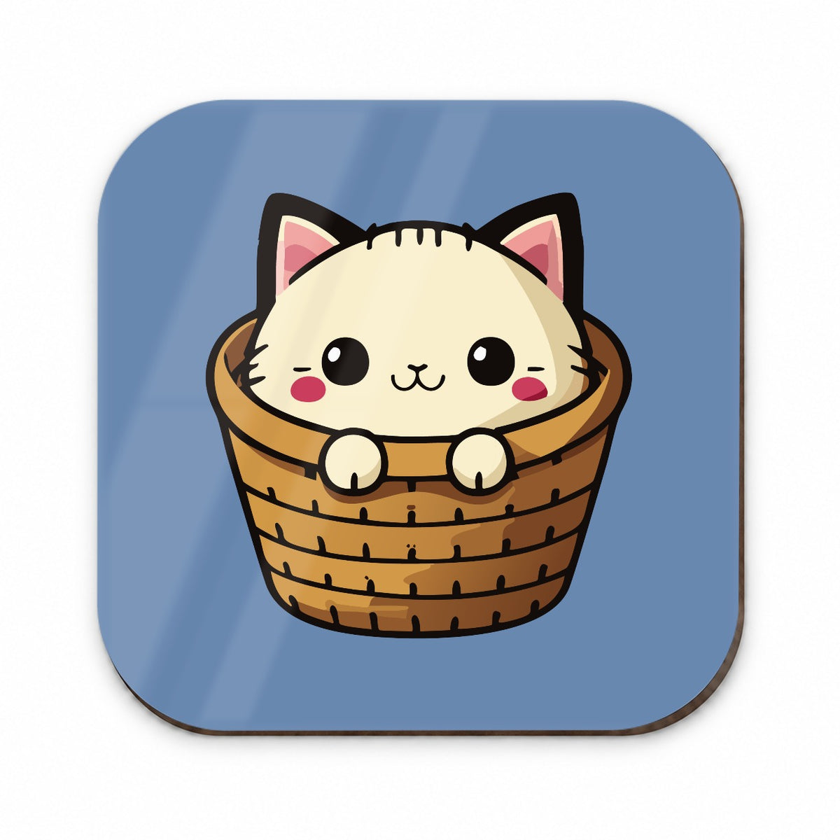 Cat Cute Chibi in Basket Fridge Magnet